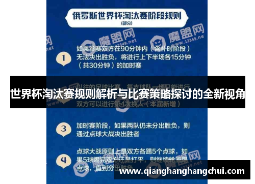 世界杯淘汰赛规则解析与比赛策略探讨的全新视角